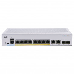 Cisco Business 250 Series 250-8FP-E-2G - Switch - L3 - smart - 8 x 10/100/1000 (PoE+) + 2 x combo SFP - rack-mountable - PoE+ (120 W)